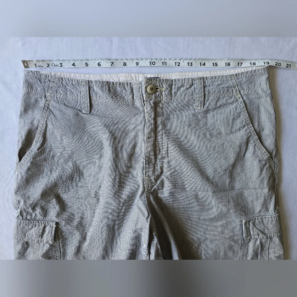 Gap Men’s Blue/White Striped‎ Cotton Cargo Shorts Size 36